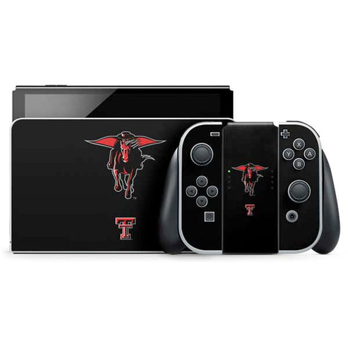 Texas Tech University Red Raiders Logo Nintendo Switch OLED (2021) Skin